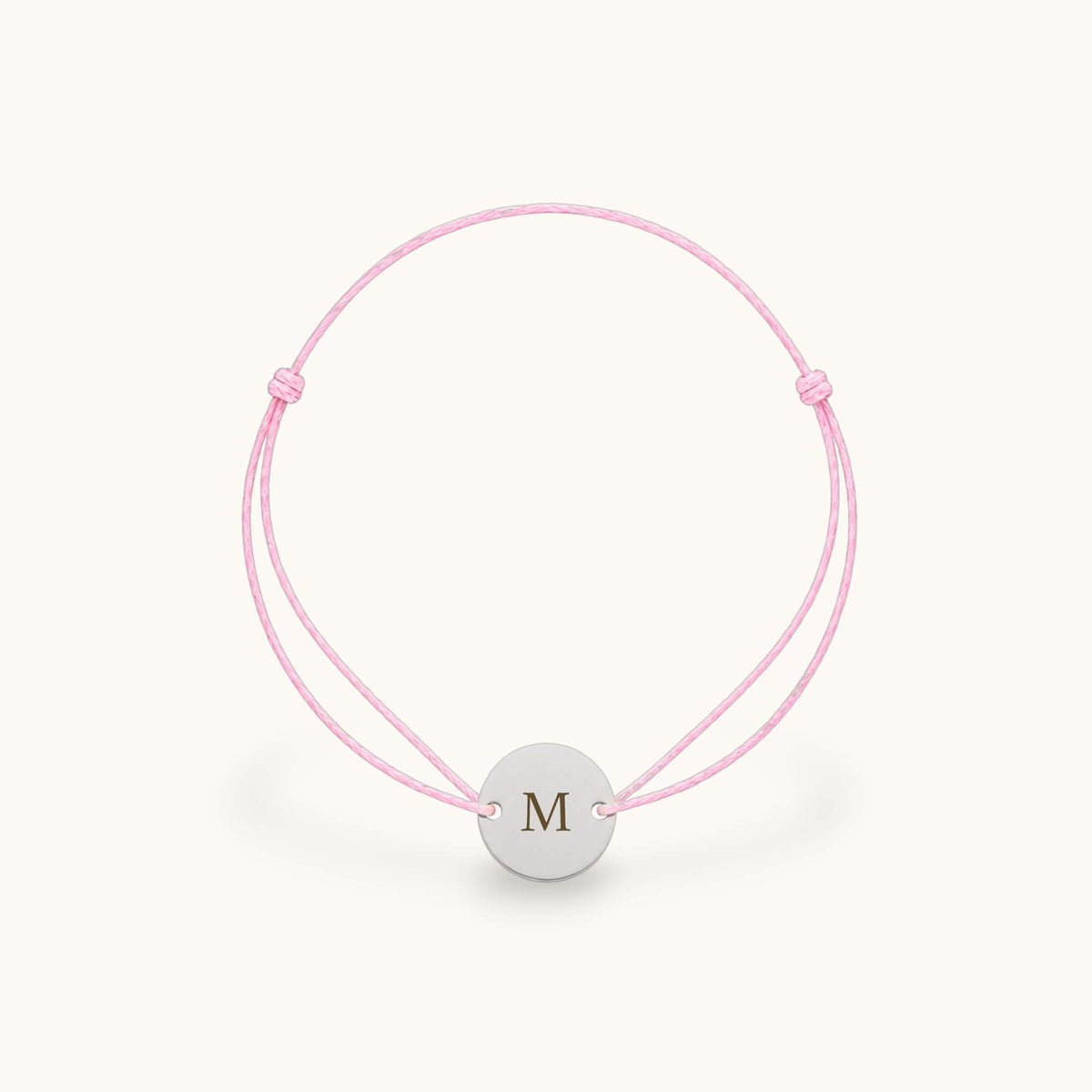 Initialen Stoffarmband - Rund