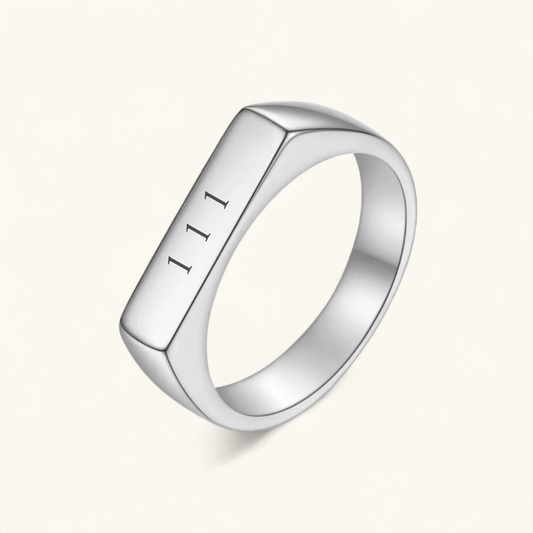 Angel Number Ring Square | Edelstahl Ring