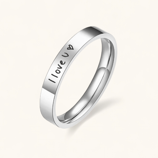 Handschrift Ring klassisch | Edelstahl Ring