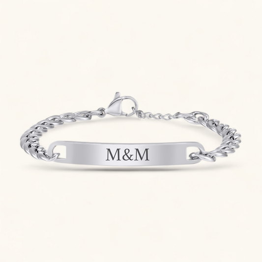 Initialenarmband klassisch | Edelstahl Armband