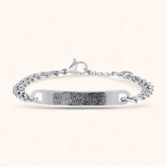 Fingerabdruck Armband klassisch | Edelstahl Armband