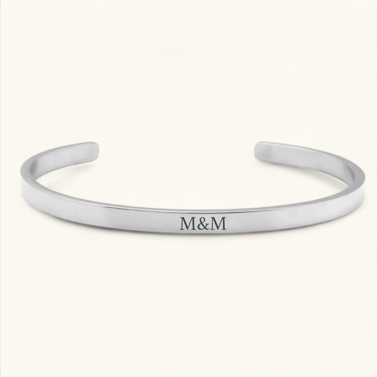Initialenarmreif | Edelstahl Armreif