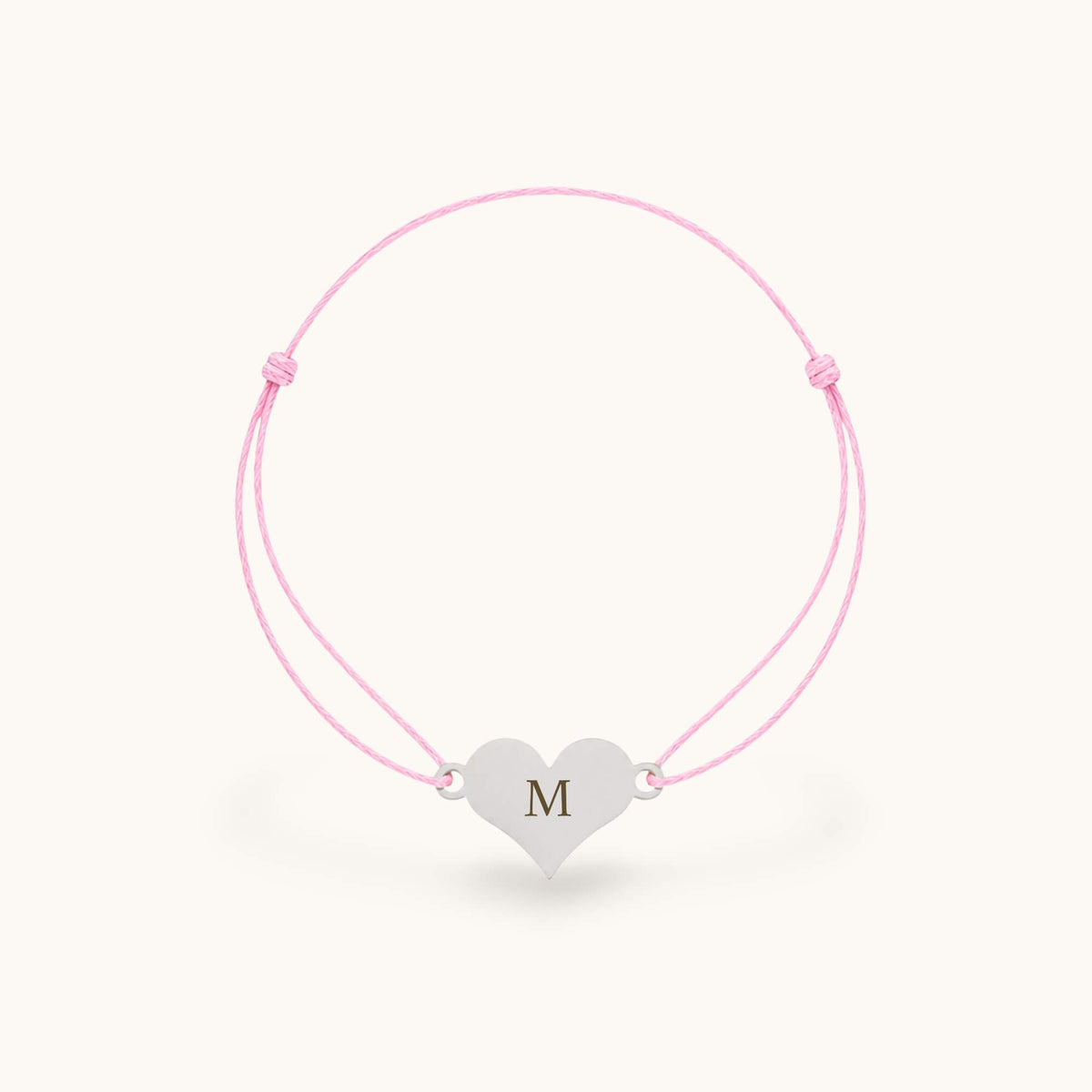Initialen Stoffarmband - Herz