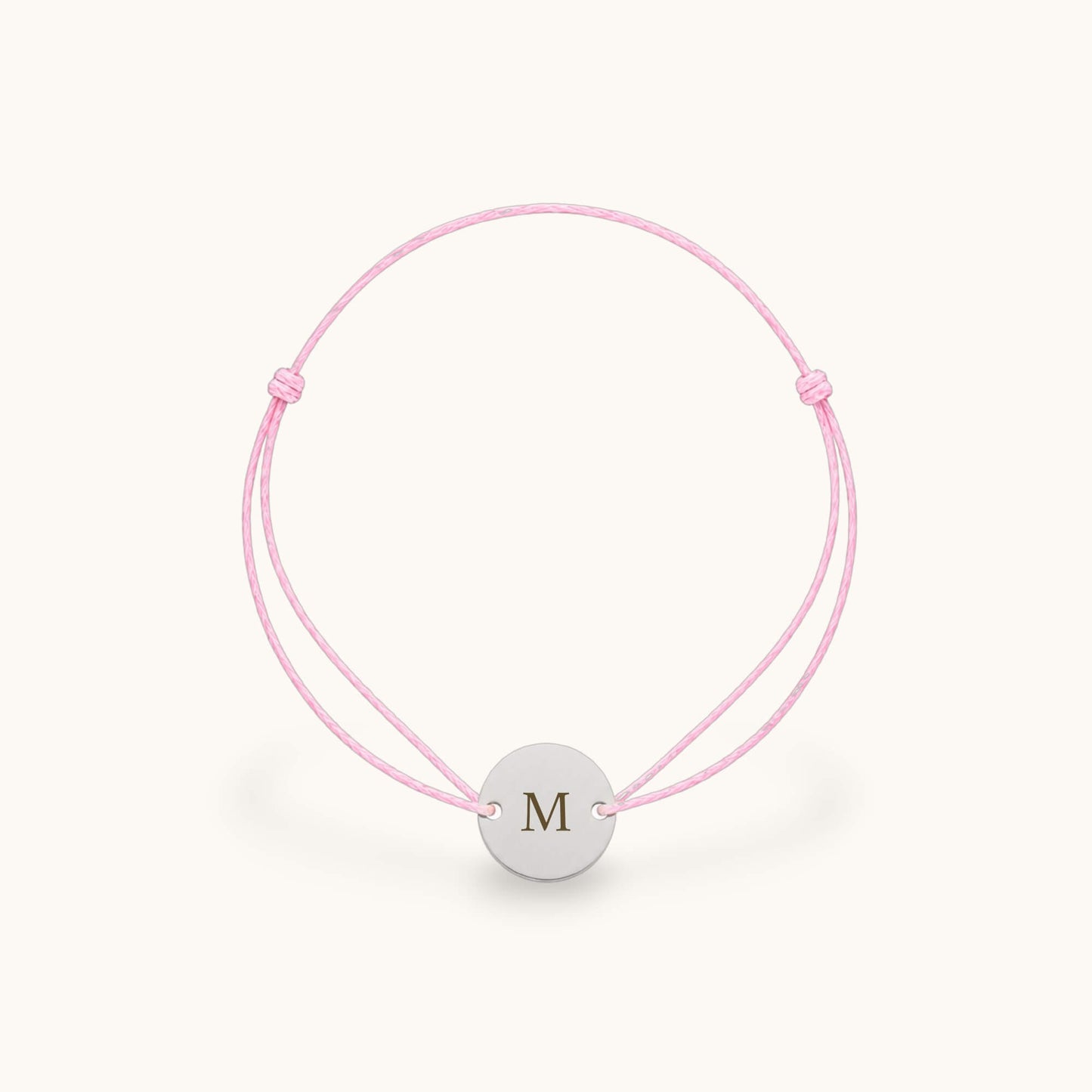 Initialen Stoffarmband - Rund