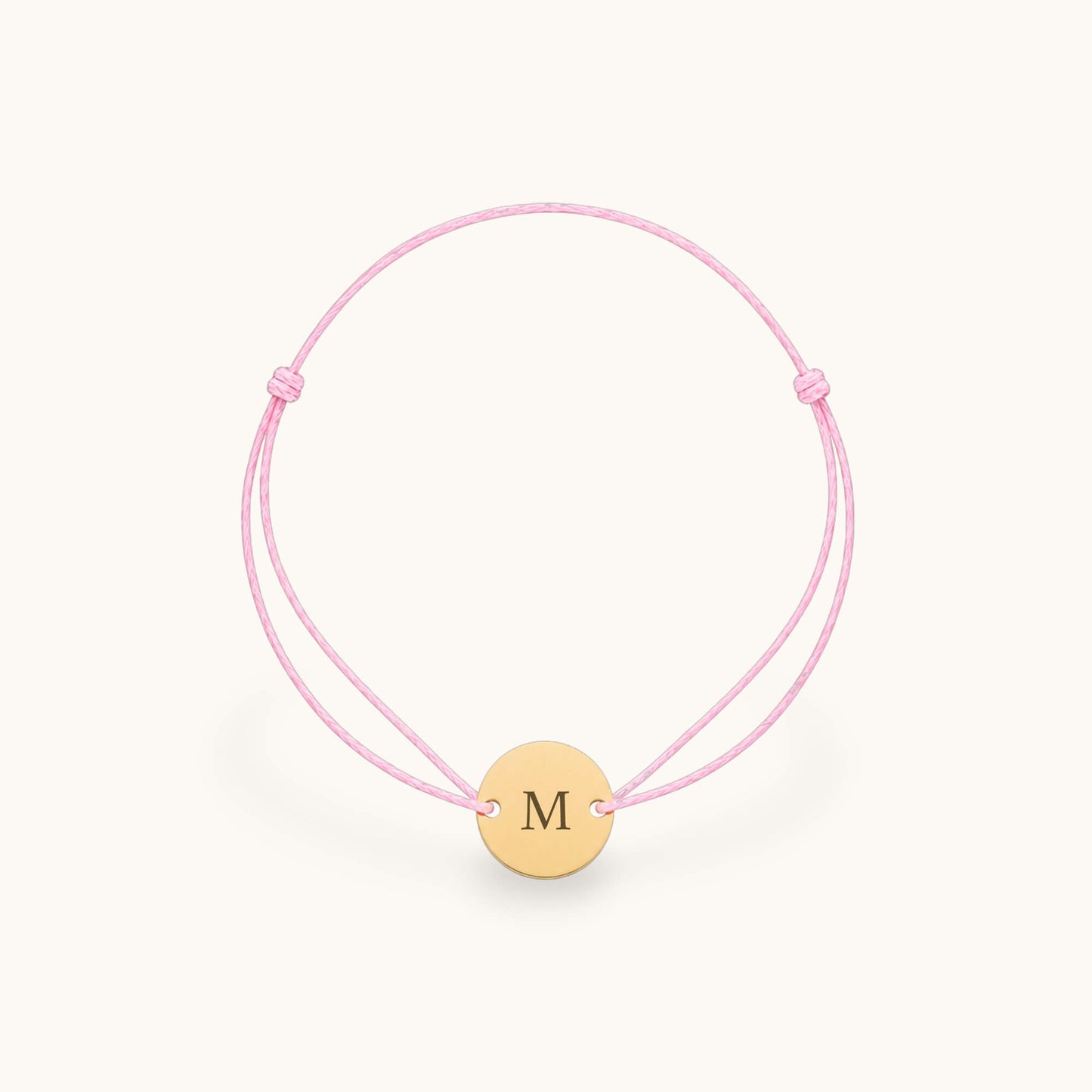 Initialen Stoffarmband - Rund
