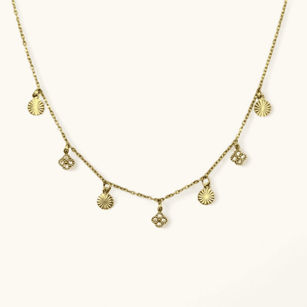 "Soleil" Edelstahl Halkette | 18K vergoldet