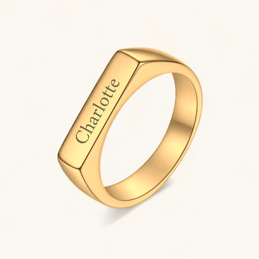Namensring Square | Edelstahl Ring