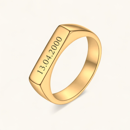 Datumsring Square | Edelstahl Ring