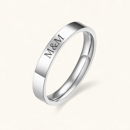 Initialenring klassisch | Edelstahl Ring