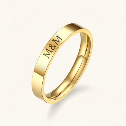 Initialenring klassisch | Edelstahl Ring