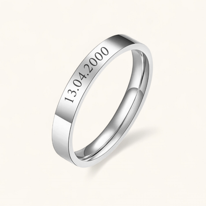 Datumsring klassisch | Edelstahl Ring