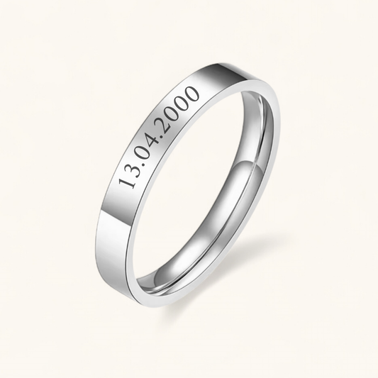 Datumsring klassisch | Edelstahl Ring