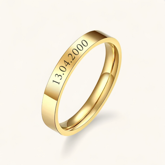 Datumsring klassisch | Edelstahl Ring