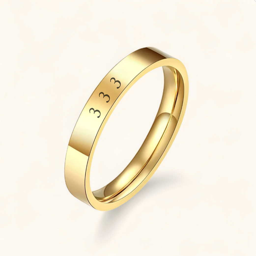 Angel Number Ring klassisch | Edelstahl Ring