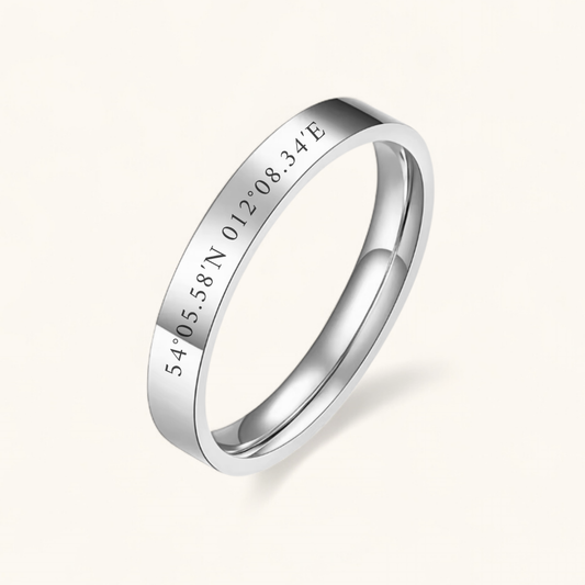 Koordinatenring klassisch | Edelstahl Ring