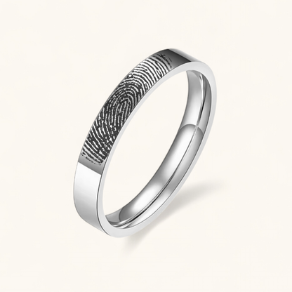 Fingerabdruck Ring klassisch | Edelstahl Ring