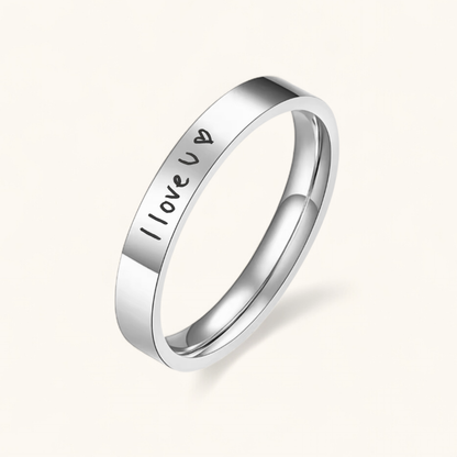 Handschrift Ring klassisch | Edelstahl Ring