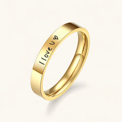 Handschrift Ring klassisch | Edelstahl Ring