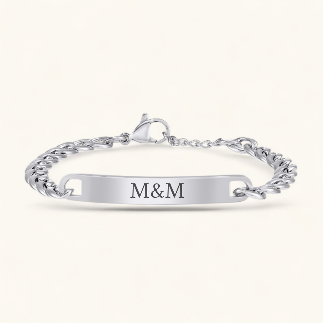 Initialenarmband klassisch | Edelstahl Armband