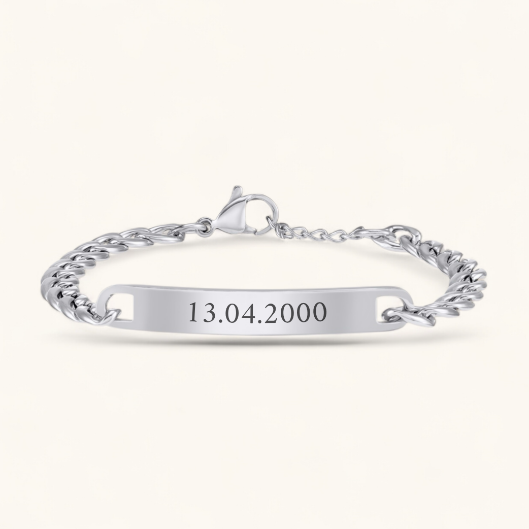 Datumsarmband klassisch | Edelstahl Armband