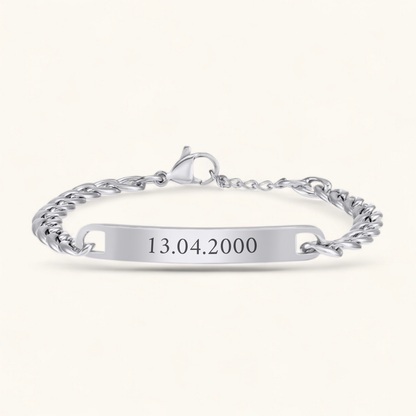 Datumsarmband klassisch | Edelstahl Armband