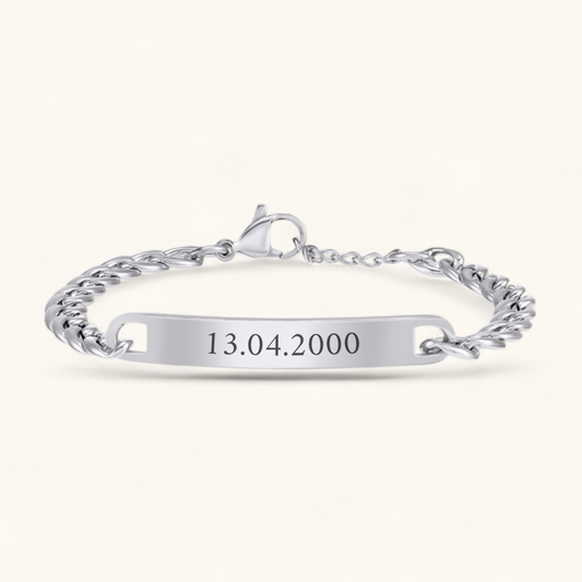 Datumsarmband klassisch | Edelstahl Armband