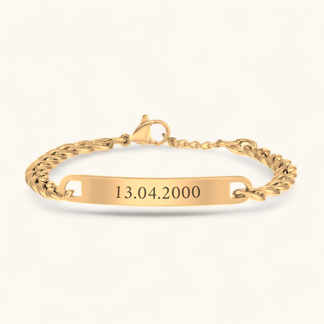 Datumsarmband klassisch | Edelstahl Armband