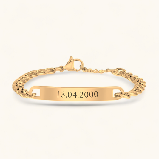 Datumsarmband klassisch | Edelstahl Armband