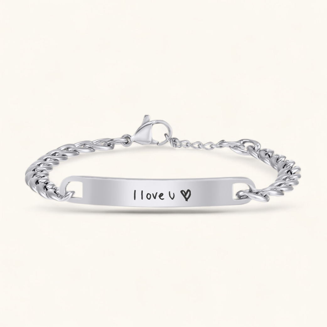 Handschrift Armband klassisch | Edelstahl Armband