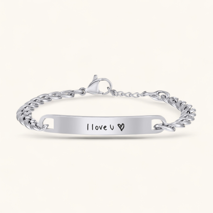 Handschrift Armband klassisch | Edelstahl Armband