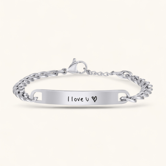 Handschrift Armband klassisch | Edelstahl Armband