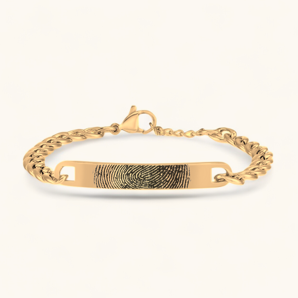 Fingerabdruck Armband klassisch | Edelstahl Armband