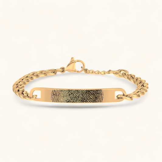 Fingerabdruck Armband klassisch | Edelstahl Armband