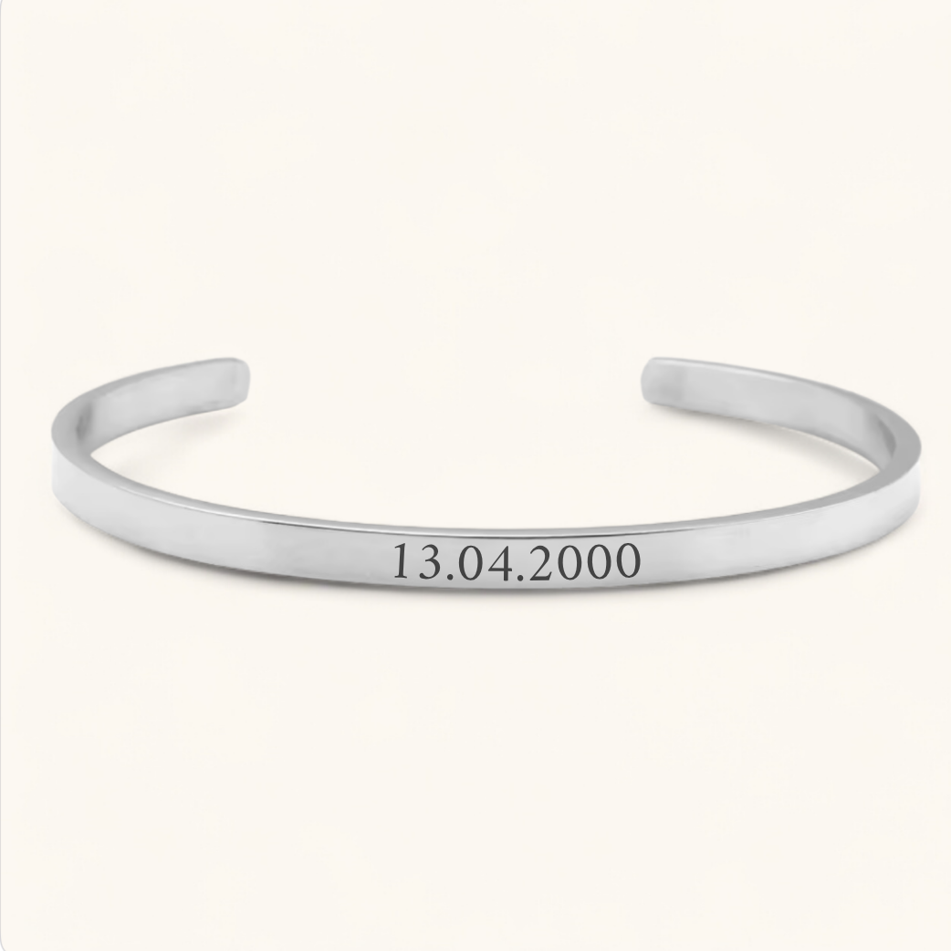 Datumsarmreif | Edelstahl Armreif