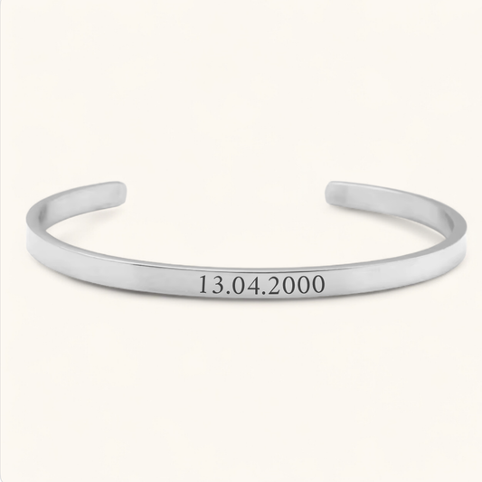Datumsarmreif | Edelstahl Armreif