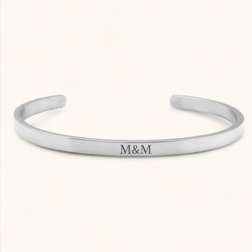 Initialenarmreif | Edelstahl Armreif