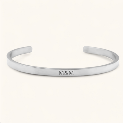 Initialenarmreif | Edelstahl Armreif