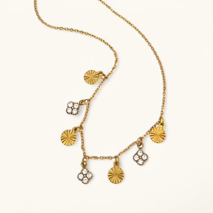 "Soleil" Edelstahl Halkette | 18K vergoldet