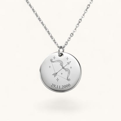 Sternzeichen Schütze Halskette | Edelstahl Halskette