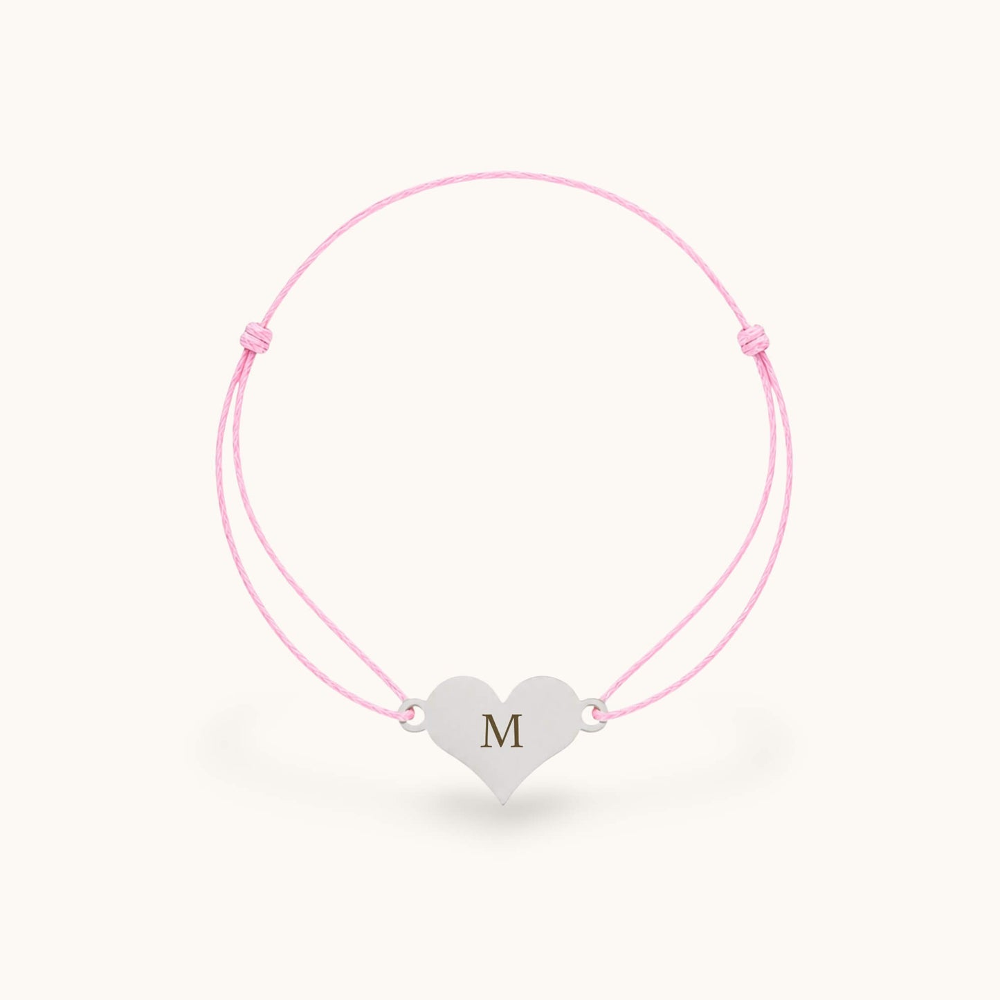 Initialen Stoffarmband - Herz