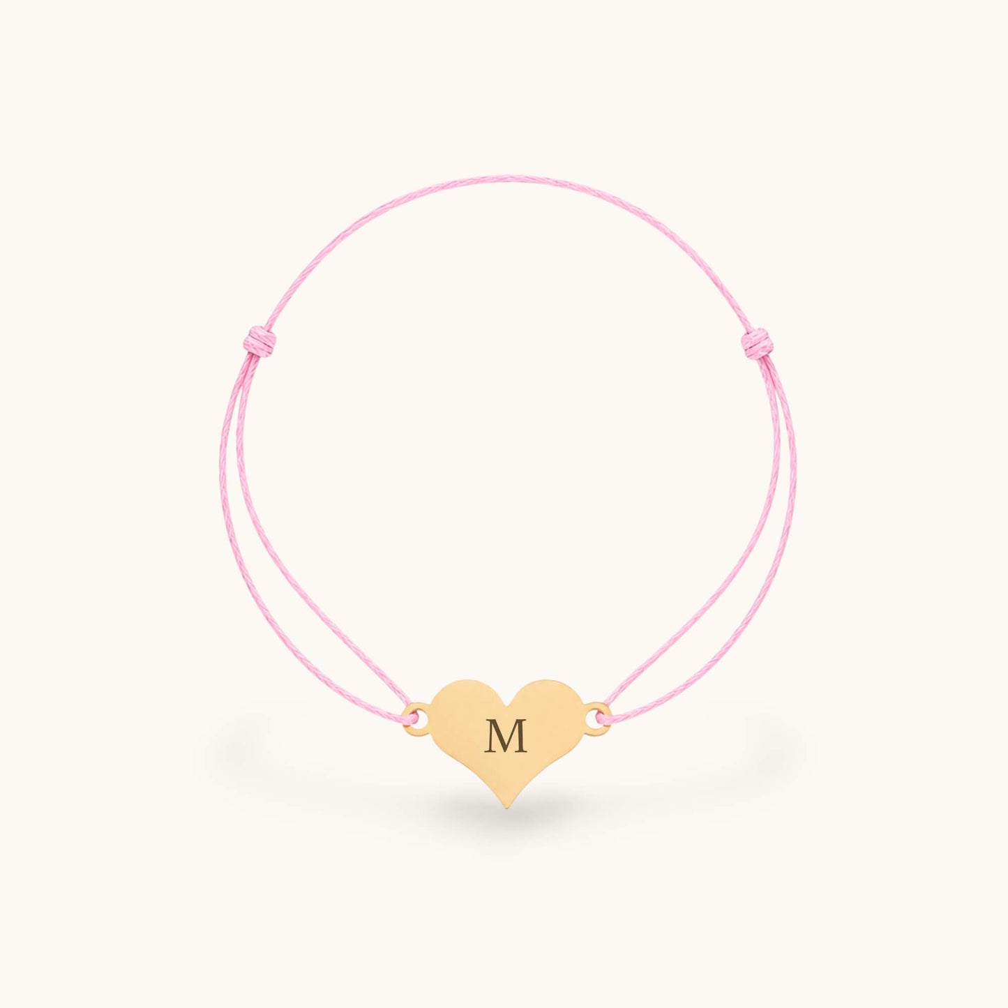 Initialen Stoffarmband - Herz